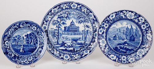 THREE HISTORICAL BLUE STAFFORDSHIRE 3c9a1f