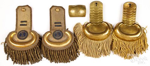 TWO PAIRS OF EPAULETS, 19TH C.Two