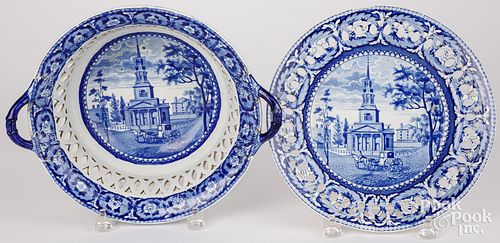 HISTORICAL BLUE STAFFORDSHIRE RETICULATED 3c9a8a