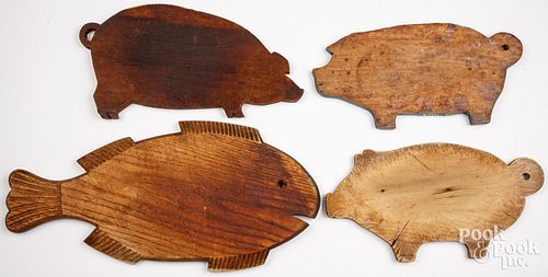 THREE PIG FORM WOODEN KITCHEN BOARDS  3c9aa3