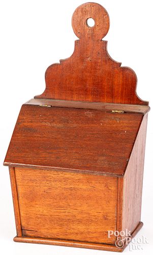 MAHOGANY HANGING BOX 19TH C Mahogany 3c9aa4