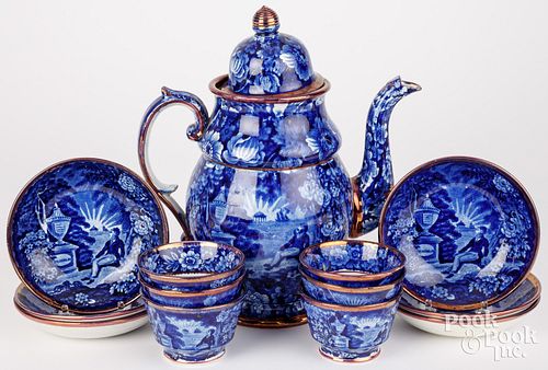 HISTORICAL BLUE STAFFORDSHIRE CUPS