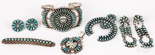 GROUP OF ZUNI INDIAN TURQUOISE 3c9b0c