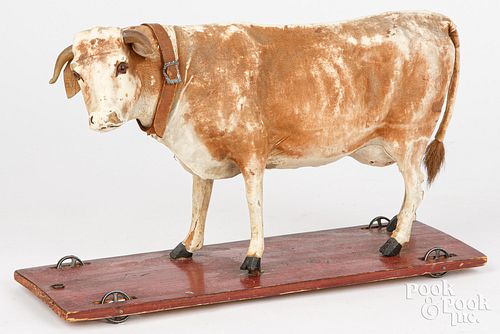 COW PULL TOY, EARLY TO MID 20TH