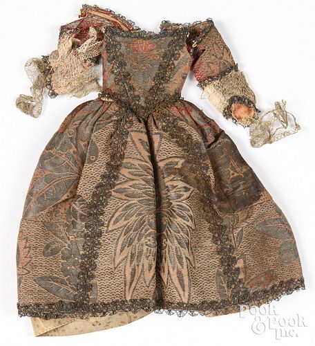 EARLY FRENCH HAND SEWN DOLL DRESS,