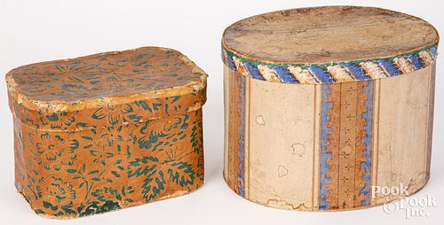TWO WALLPAPER BOXES 19TH C Two 3c9b59