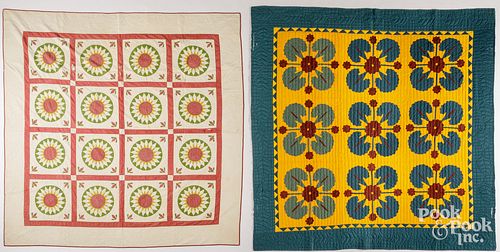 TWO APPLIQU QUILTS LATE 19TH 3c9b50