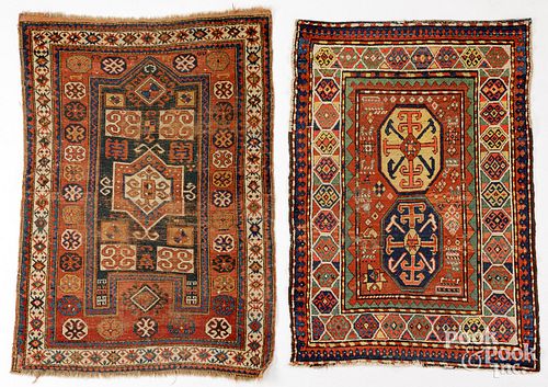 TWO KAZAK CARPETS, EARLY 20TH C.Two