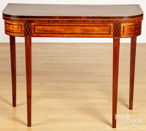 GEORGE III INLAID MAHOGANY GAMES