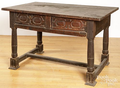 CONTINENTAL OAK WORK TABLE 18TH 3c9bf8