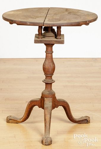 CHIPPENDALE WALNUT CANDLESTAND,