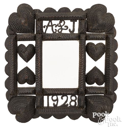 PAINTED TRAMP ART FRAME DATED 3c9c0d