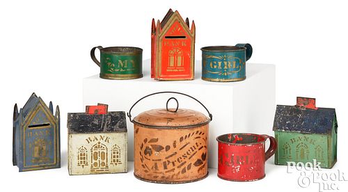 PAINTED TIN TO INCLUDE FOUR STILL