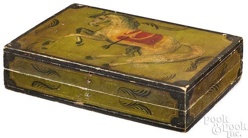 PAINTED PINE DRESSER BOX 19TH 3c9c6d