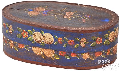 PAINTED BENTWOOD BRIDE S BOX 19TH 3c9c77