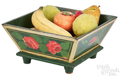 PAINTED APPLE BOX, CA. 1900Painted