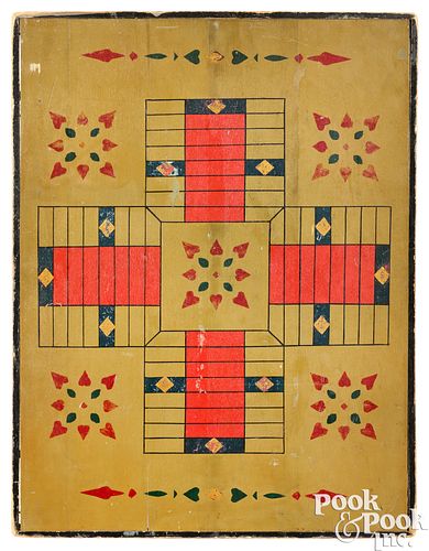 PAINTED PARCHEESI AND CHECKERS 3c9ca1