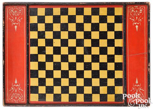 PAINTED PINE CHECKERS GAMEBOARD  3c9c9c
