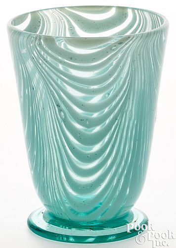 SOUTH NEW JERSEY LOOPED GLASS BEAKER,