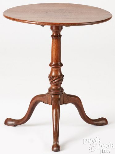 MINIATURE MAHOGANY TILT TOP TABLE, LATE