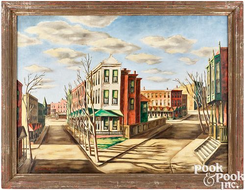 HOBSON PITTMAN, OIL ON CANVAS STREET