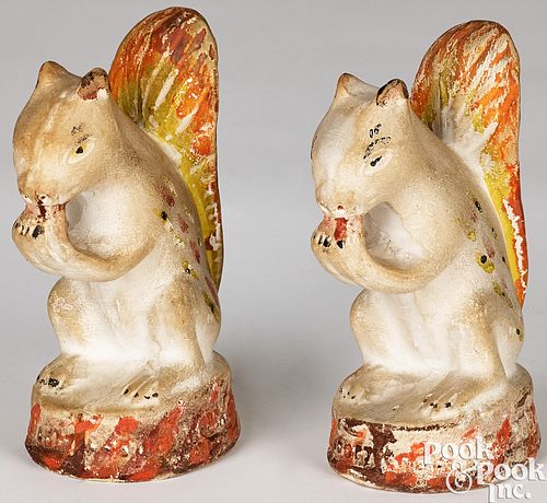 PAIR OF PENNSYLVANIA CHALKWARE 3c9db2