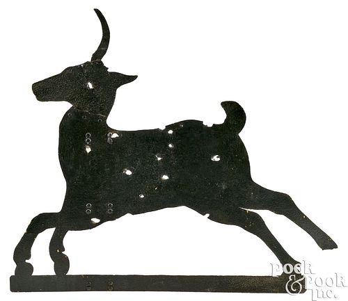 VERY LARGE SHEET IRON STAG WEATHERVANE,