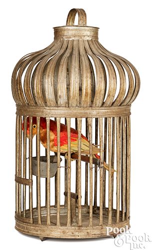 LARGE TIN BIRDCAGE CA 1900Large 3c9dfe