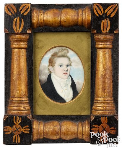 MINIATURE WATERCOLOR PORTRAIT OF 3c9e56