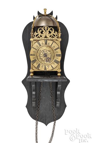 ENGLISH BRASS LANTERN CLOCK, LATE 17TH