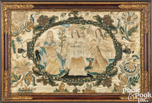 ENGLISH SILK NEEDLEWORK CA 1700English 3c9f0d