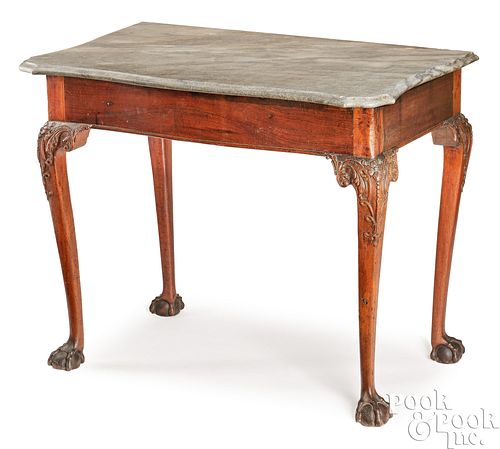 GEORGE III STYLE CARVED MAHOGANY