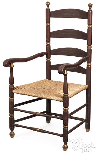 FOUR SLAT LADDERBACK ARMCHAIR  3c9f56