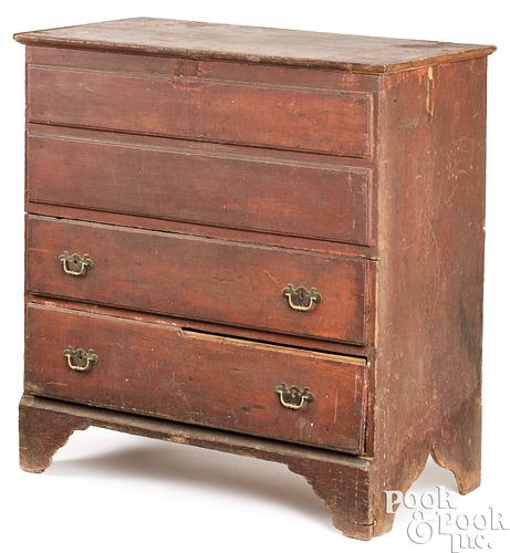 NEW ENGLAND PAINTED PINE CHEST  3c9fc0