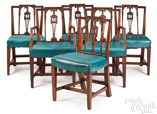 SET OF SIX NEW YORK FEDERAL MAHOGANY