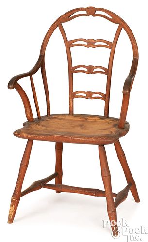 PHILADELPHIA BOWBACK WINDSOR ARMCHAIR,