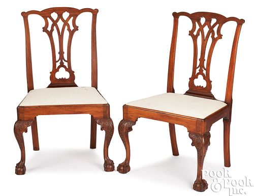 PAIR OF PHILADELPHIA CHIPPENDALE 3ca0fc