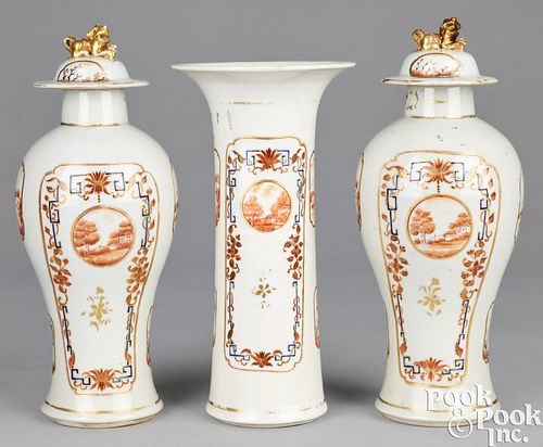 CHINESE EXPORT PORCELAIN THREE PIECE 3ca116