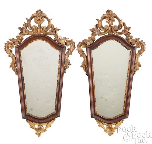 PAIR OF SMALL CONTINENTAL GILTWOOD