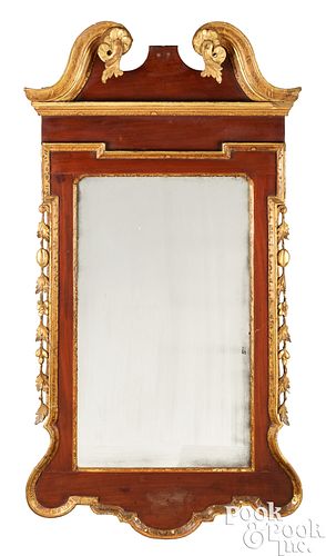 MAHOGANY AND PARCEL GILT CONSTITUTION