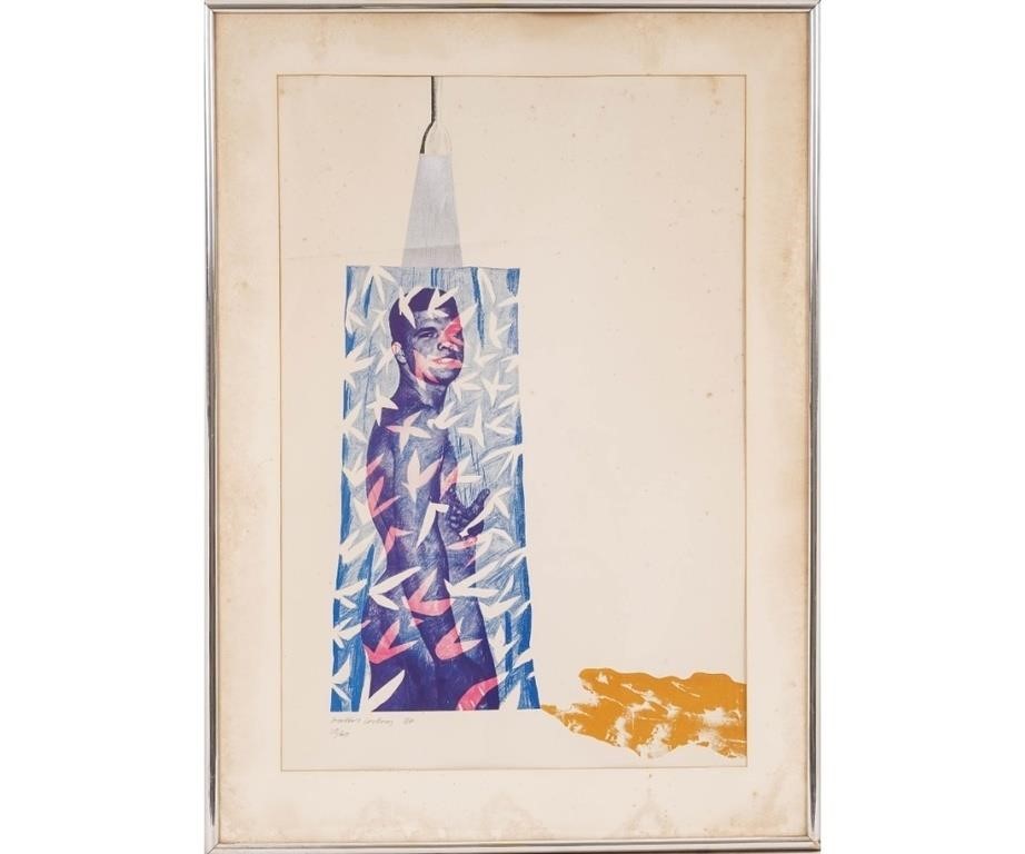 David Hockney framed and matted