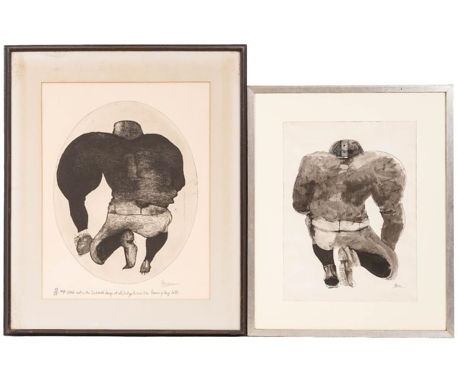 Two Peter Paone (b. 1936, NY) framed