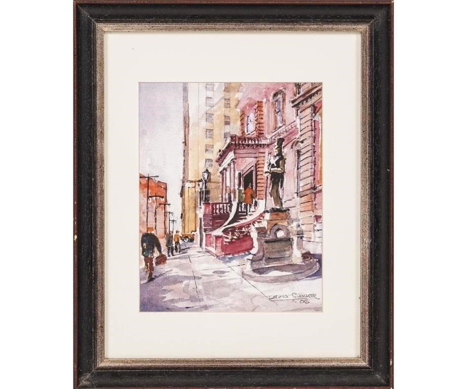 Leon Clemmer framed and matted