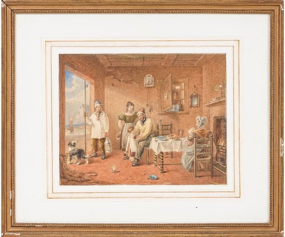 W Landers framed and matted watercolor 3ca293