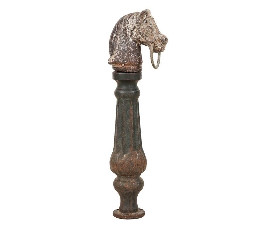 Cast iron horse head hitching post  3ca2d7