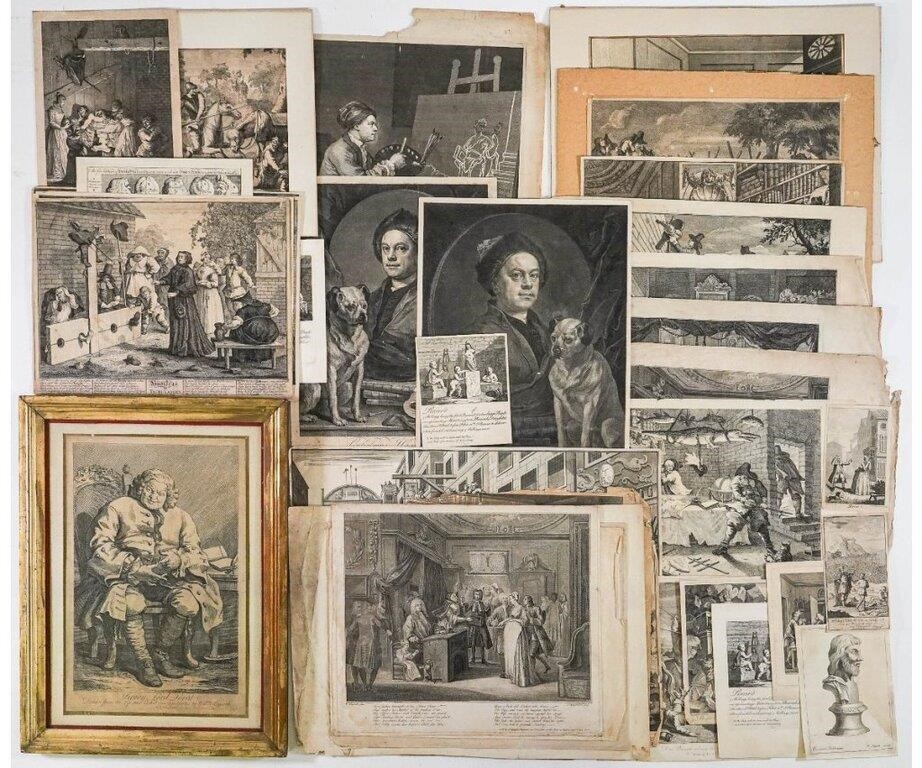 Large collection of 36 Hogarth