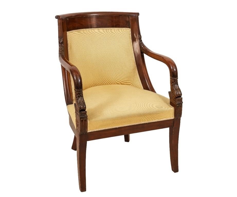 French Empire style mahogany open