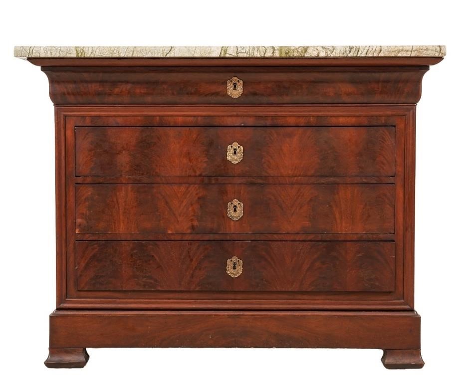 French Empire mahogany chest of