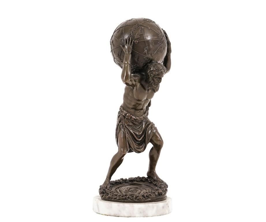 Signed bronze sculpture Greek Titan 3ca310
