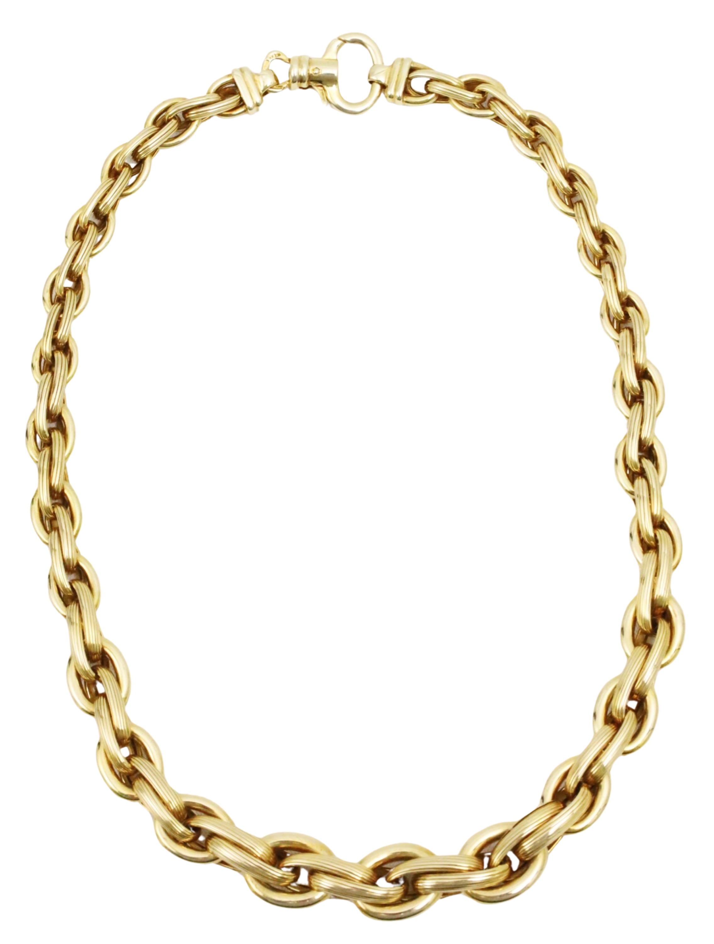 14K YG BYZANTINE 17" NECKLACE 14K